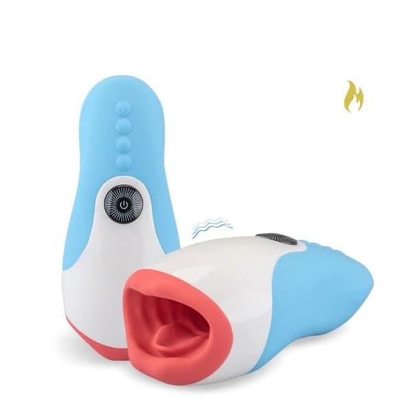 Masturbator - KÄRLEK OCH VIBBAR - Viper Blue - Livlig - Värmefunktion - Röstfunktion
