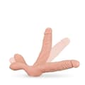 Miniatyrbild 3 av 4: Flesh Lesbian V Vibrerande Strap-on Dildo