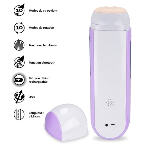 BEATBOX bluetooth push-pull manlig onani Lila