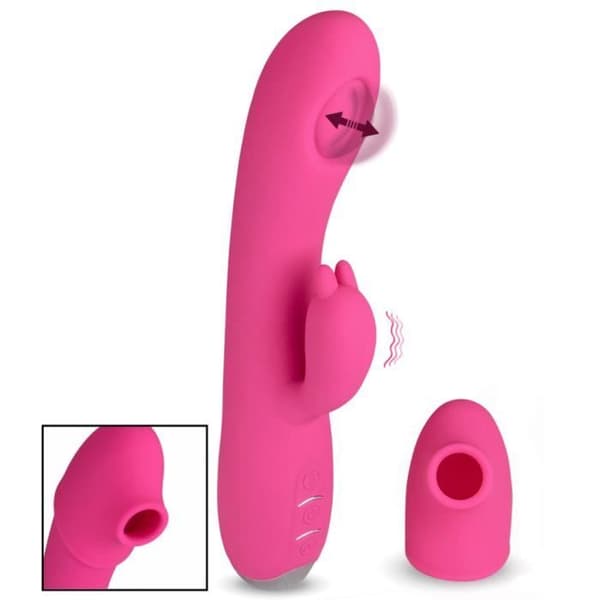 Rosa G-punkt kaninvibrator, klitorisstimulator
