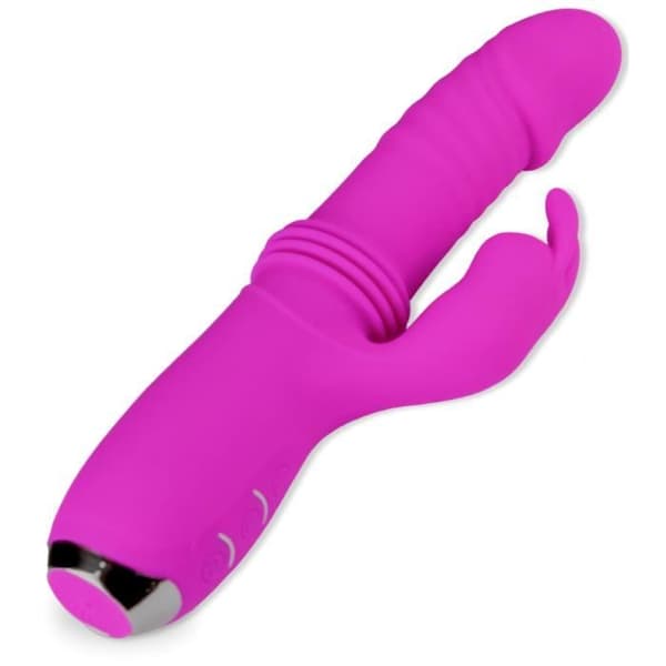 USB fram och tillbaka kaninvibrator 12 hastigheter Lila