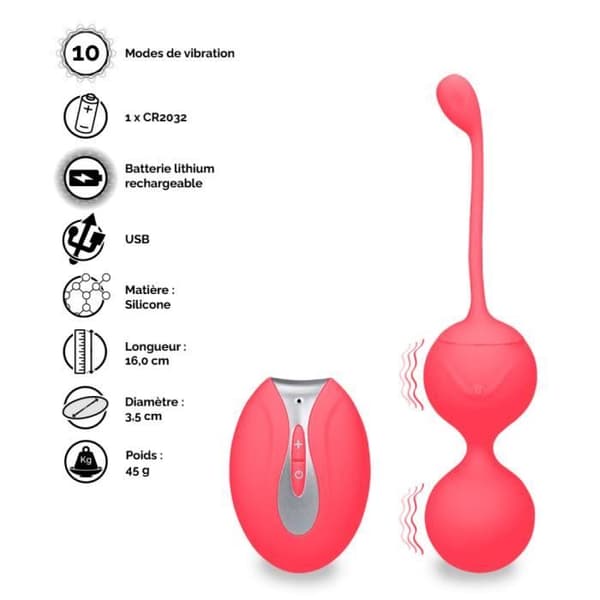 Fjärrstyrda vibrerande geishabollar Aphrodite Rose
