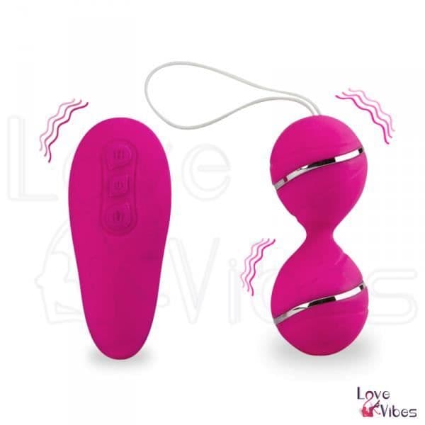 Geishabollar - LOVE &amp; VIBES - Fuchsia - 7 vibrationslägen - Vibrerande fjärrkontroll - Ultramjuk