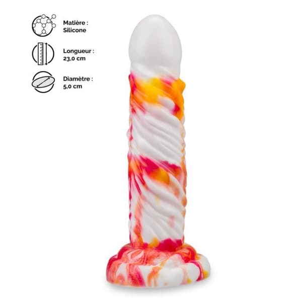 Quetzalcoatl Flame Sugkopp Dildo - Silikon - Medium