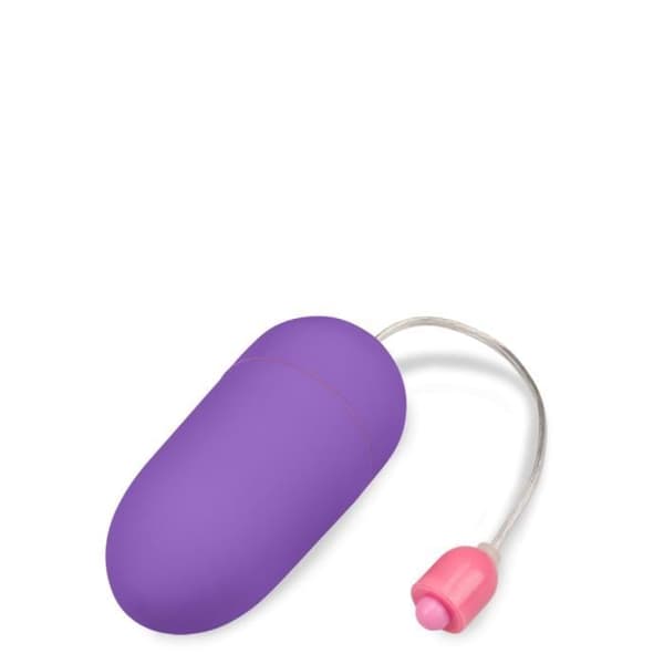 Vibrerande ägg Wiggle - L Lila - Ultra mjuk silikon - 10 vibrationslägen - Fjärrkontroll med kabel