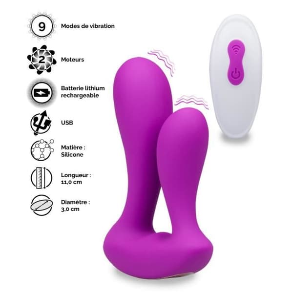 Dubbel penetration vibrator Number Violet