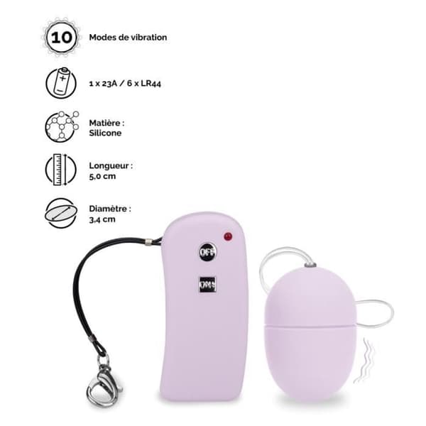 Brava fjärrstyrt vibrerande ägg - S Lilac
