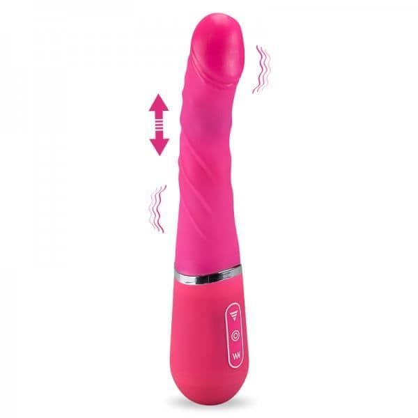 Vibrator dildo kommer och går vibrerande känslig beröring - Rosa nr