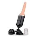 Miniatyrbild 3 av 4: Jävla maskin för sugkoppsdildos och en vibrerande dildo 18,0cm Svart