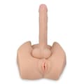 Miniatyrbild 2 av 3: Masturbator Vagina Artificiell &amp; Dildo - LOVE AND VIBES - Flexibel 20cm - Noduler och realistiska detaljer