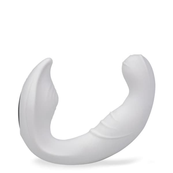 2-i-1 G-punkt och klitoris par vibrator Vit