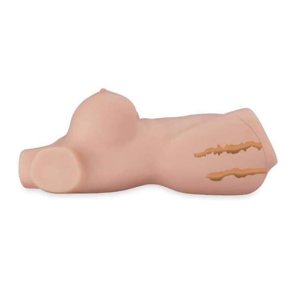 Realistisk kvinnlig silikonbyst 7,5 kg ljus hud