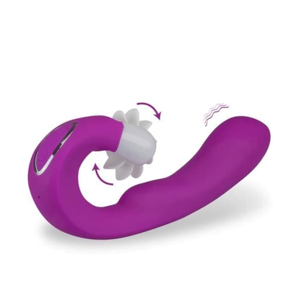 Vibromassör - KÄRLEK OCH VIBBAR - Alicia - Silikon - Dubbel stimulering - Laddningsbar USB