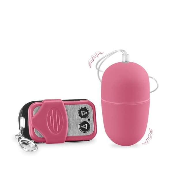 Fjärrstyrt Vibrerande Ägg - KÄRLEK OCH VIBBAR - Rosa - 10 Vibrationslägen - Mjuk Silikon - För Vuxna