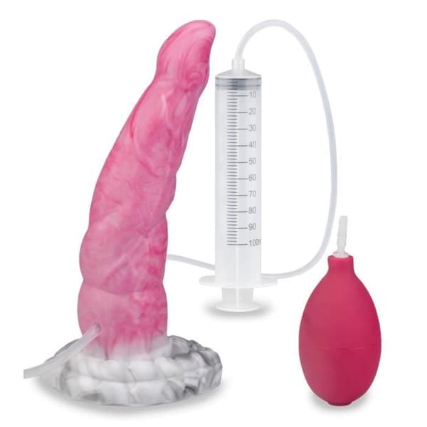 Behimos främmande ejakulerande sugkoppsdildo - för män och kvinnor - vaginal och anal Rosa