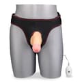 Miniatyrbild 4 av 4: Vibrerande strap-on dildo 18,0 cm 10 lägen Ljus hud
