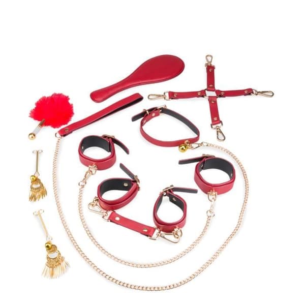 Elegant BDSM box 8 st Röd
