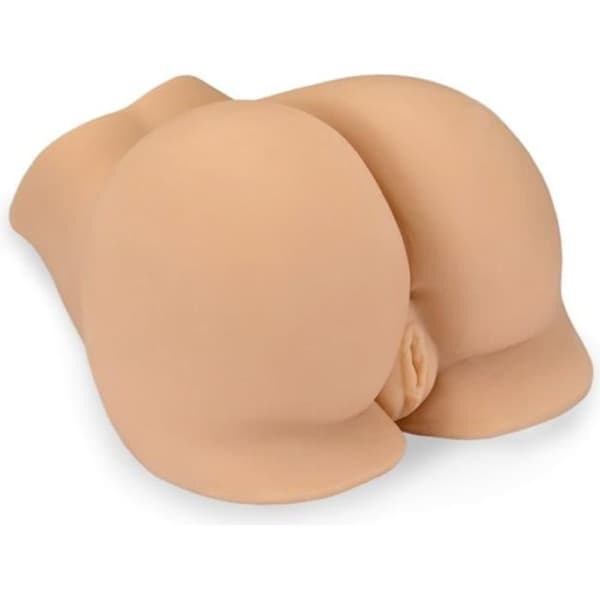 Masturbator - KÄRLEK OCH VIBRATIONER - Realistisk bakdel - Silikon - 8kgs - Två nodulerade öppningar