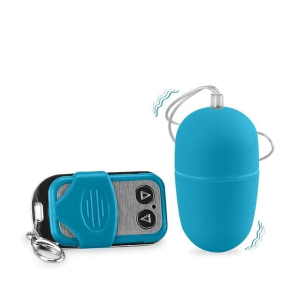 Fjärrstyrt vibrerande ägg - LOVE AND VIBES - Blå - 10 vibrationslägen - Mjukt silikon - Vuxen