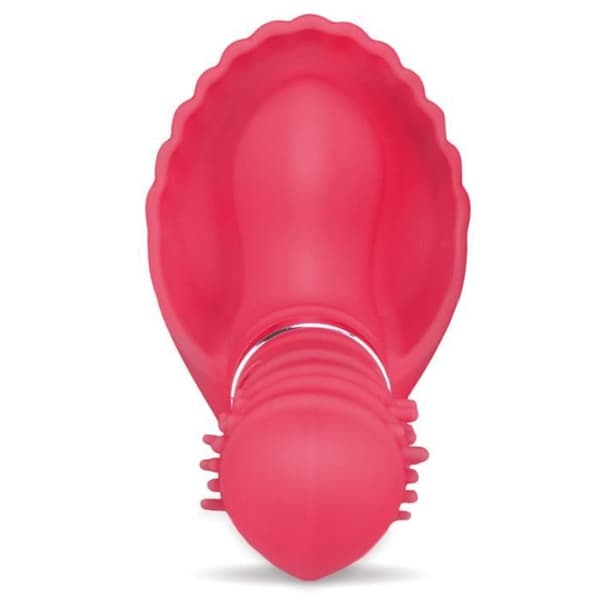 Rosa fjärrstyrda vibrerande och roterande elektrostimuleringstrosor