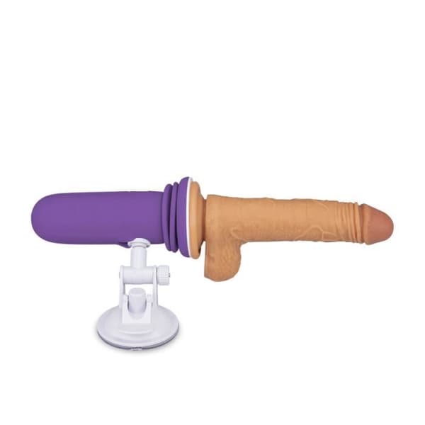 Mini jävla maskin med sugkopp dildo fram och tillbaka Violet