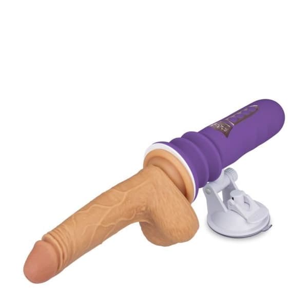 Mini jävla maskin med sugkopp dildo fram och tillbaka Violet