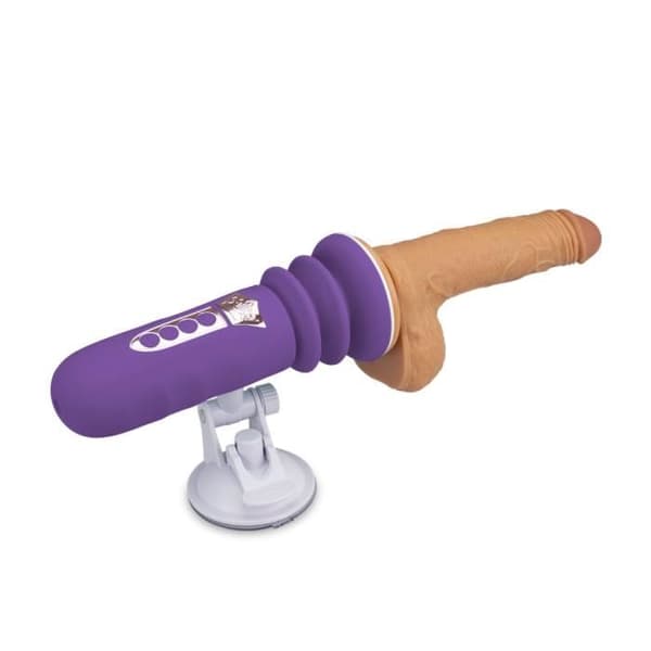 Mini jävla maskin med sugkopp dildo fram och tillbaka Violet