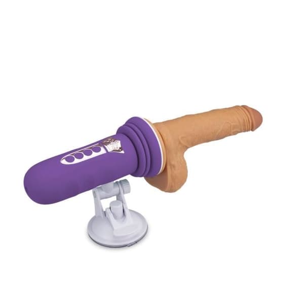 Mini jävla maskin med sugkopp dildo fram och tillbaka Violet