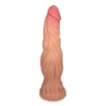 Miniatyrbild 3 av 4: Stor ultra veny flytande silikon dildo 25,7 cm ljus hud