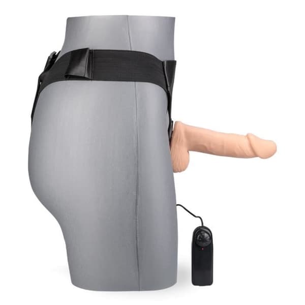 Vibrerande strap-on dildo 17,0 cm Tucker Light Skin