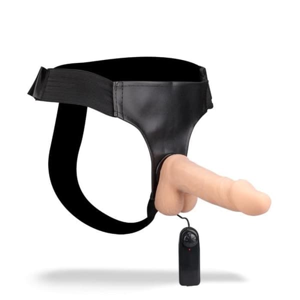 Vibrerande strap-on dildo 17,0 cm Tucker Light Skin