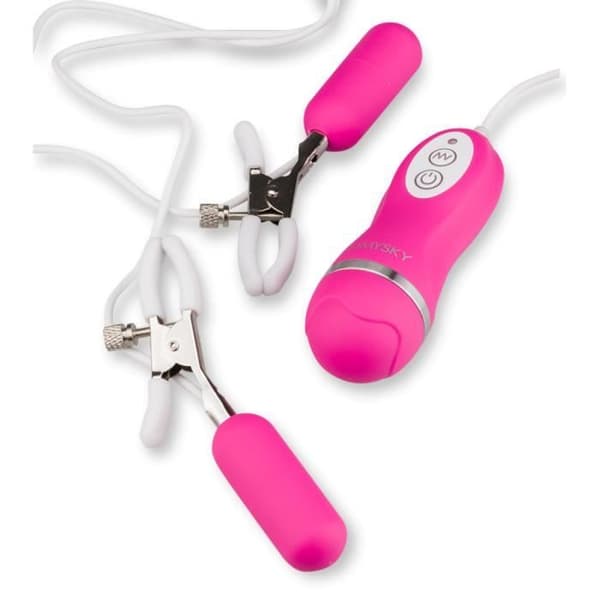 September Rose Vibrerande Nipple Clamps