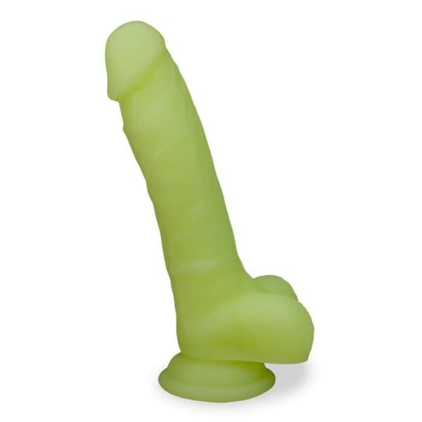 Osvald fosforescerande sugkoppsdildo - för män och kvinnor - vaginal och anal Gul
