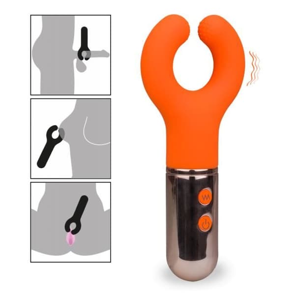 Feminin Clitoral Vibrator - Multifunktionsstimulator Pinch Orange