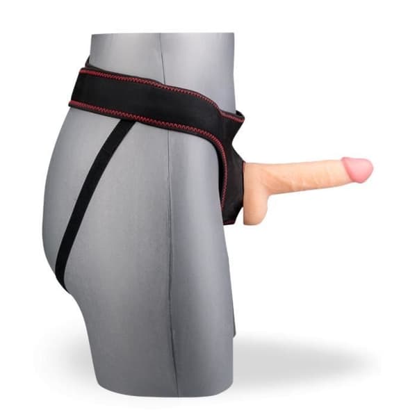 Strap-on Dildo - Ej specificerad - 18,0 cm - Ljus hud - Justerbar - Sugkopp