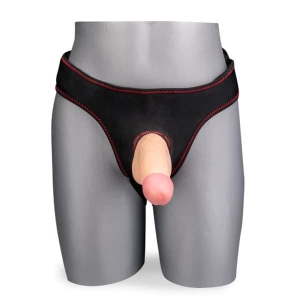 Strap-on Dildo - Ej specificerad - 18,0 cm - Ljus hud - Justerbar - Sugkopp