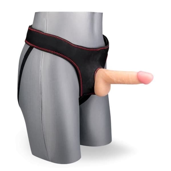 Strap-on Dildo - Ej specificerad - 18,0 cm - Ljus hud - Justerbar - Sugkopp