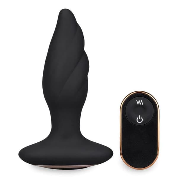 Aïnata Black fjärrstyrd vibrerande analplugg
