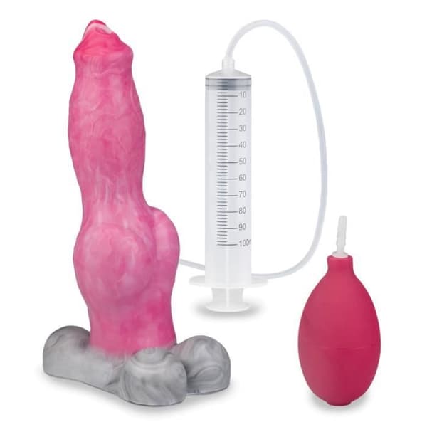 Sugkopp dildo ejakulerande hund Schäfer Rosa
