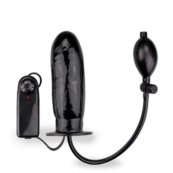 Uppblåsbar vibrationspump dildo
