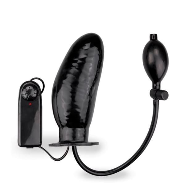 Uppblåsbar vibrationspump dildo