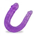 Miniatyrbild 1 av 2: Dubbel vaginal &amp; anal dildo icke lila