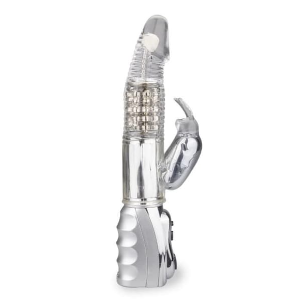 Vibromassager kanin roterande Silver Pleasure