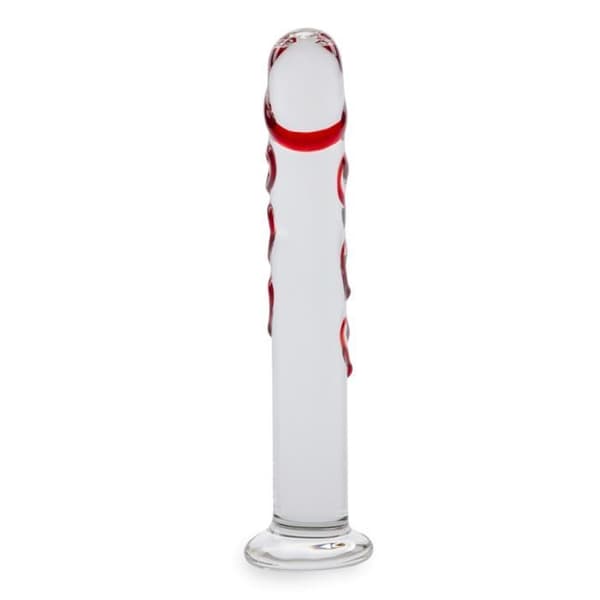 Gode i glas Amorous - Analteknik og vaginal massage - Bøjet spids - Tæt og glat materiale - Lille diameter