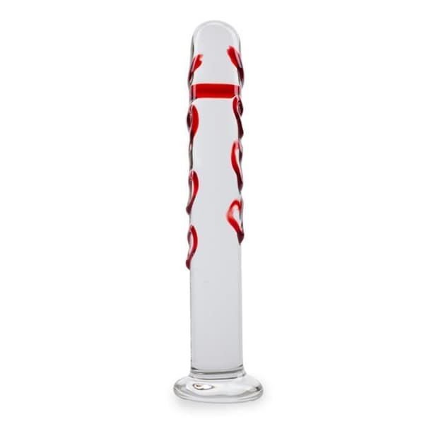 Gode i glas Amorous - Analteknik og vaginal massage - Bøjet spids - Tæt og glat materiale - Lille diameter