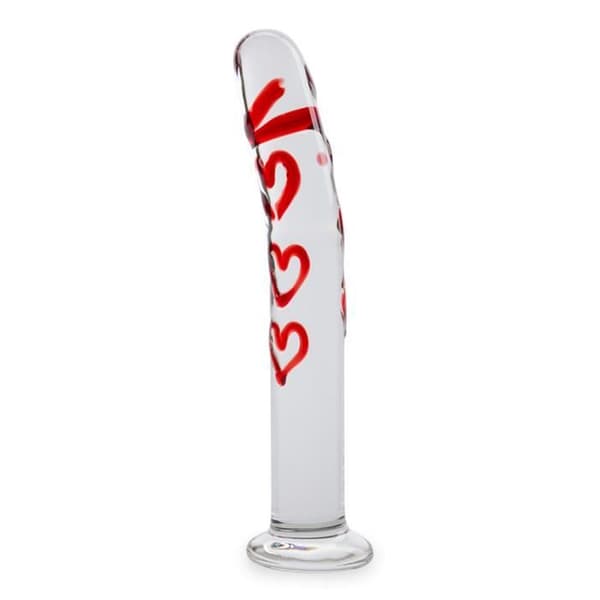 Gode i glas Amorous - Analteknik og vaginal massage - Bøjet spids - Tæt og glat materiale - Lille diameter