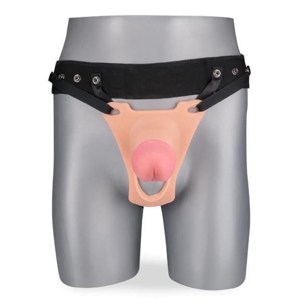 Stor Realistisk Hollow Strap-on Dildo Soft TPR XXL
