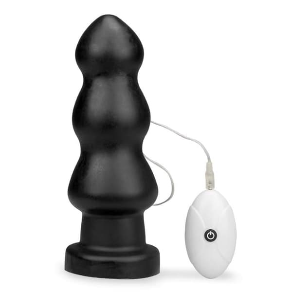 Tumultuös vibrerande sugkopp analplugg - LOVE AND VIBES Collection Black