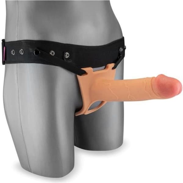 Stor Realistisk Hollow Strap-on Dildo Soft TPR XXL