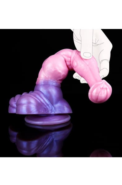 Pinky Jumpy Dildo Rose/Violet 28 cm Dragon dildo